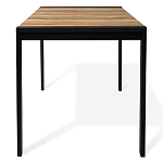 Стол обеденный раздвижной с прямоугольной столешницей на четырех черных ножках Blair варинант исполнения - 4 | Loft Concept в Ростове-на-Дону