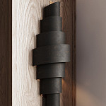 Бра в форме спирали черное с золотой внутренней отделкой Warm Glow варинант исполнения - 3 | Loft Concept в Ростове-на-Дону