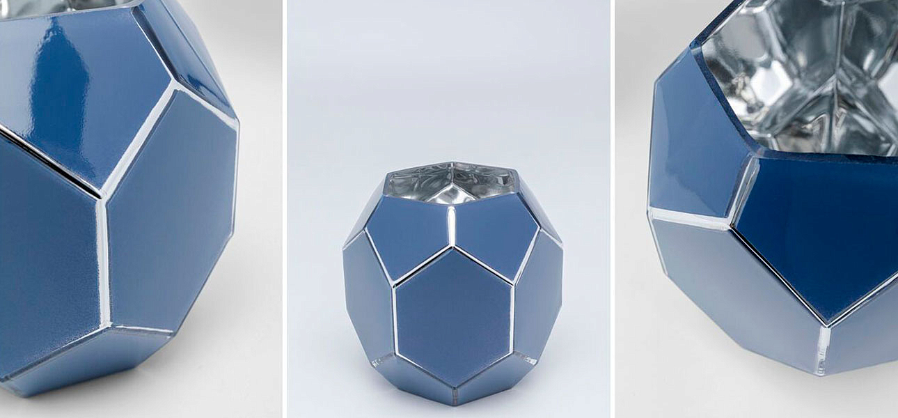 Ваза голубая Geometric Bowl Ваза голубая Geometric Bowl - Loft-Concept в Ростове-на-Дону