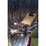 Дизайнерское кресло на металлическом каркасе с подставкой для ног Poltronova Mies Armchair варинант исполнения - 9 | Loft Concept в Ростове-на-Дону