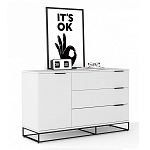 Комод белый с 3-мя ящиками Strict Lines  варинант исполнения - 3 | Loft Concept в Ростове-на-Дону