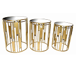 Набор из 3-х столов из металла Brass Symphony варинант исполнения - 1 | Loft Concept в Ростове-на-Дону