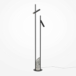 Напольный торшер светодионый черный Lumen Duo варинант исполнения - 1 | Loft Concept в Ростове-на-Дону