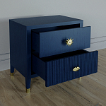 Тумба прикроватная с двумя ящиками Elsa Dreams Blue варинант исполнения - 2 | Loft Concept в Ростове-на-Дону