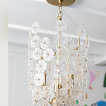 Подвесной светильник декорированный цветами из стекла Lightness of Flowers варинант исполнения - 6 | Loft Concept в Ростове-на-Дону