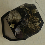 Шкатулка из эпоксидной смолы с цветами черная Epoxy Resin Square Box Black варинант исполнения - 4 | Loft Concept в Ростове-на-Дону