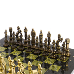 Шахматы Ренессанс из бронзы с доской из натурального камня Змеевик Decorative Thematic Chess варинант исполнения - 2 | Loft Concept в Ростове-на-Дону