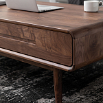 Кофейный стол из массива дерева с выдвижными ящиками Coffee Walnut Table варинант исполнения - 6 | Loft Concept в Ростове-на-Дону