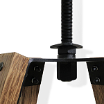 Барный стул со спинкой и мягкой обивкой с ромбами на 4-х деревянных ножках Бежевый Велюр Ava Charm варинант исполнения - 8 | Loft Concept в Ростове-на-Дону