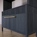 Стеллаж Primo с ящиками Черный дуб  варинант исполнения - 4 | Loft Concept в Ростове-на-Дону