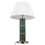 Настольная лампа на основании из зеленого мрамора с белым абажуром Noelia Green варинант исполнения - 3 | Loft Concept в Ростове-на-Дону