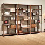 Стеллаж деревянный с полками для хранения Moon Walnut Furniture варинант исполнения - 1 | Loft Concept в Ростове-на-Дону