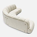 Диван Limoges полукруглой формы с обивкой букле молочного цвета варинант исполнения - 1 | Loft Concept в Ростове-на-Дону