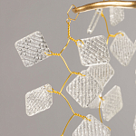 Люстра подвесная золотого цвета с декоративными ветвями и прозрачными рельефными подвесками FAIRYTREE Light варинант исполнения - 10 | Loft Concept в Ростове-на-Дону