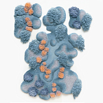 Тканый вручную Большой абстрактный гобелен Frost Forest варинант исполнения - 3 | Loft Concept в Ростове-на-Дону