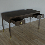 Письменный стол Elsa Dreams Walnut Шпон дерево с двумя ящиками варинант исполнения - 3 | Loft Concept в Ростове-на-Дону