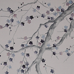 Обои ручная роспись Plum Blossom Special Colourway on Lilac Hint dyed silk варинант исполнения - 1 | Loft Concept в Ростове-на-Дону