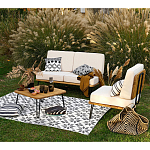 Двухместный диван из акации без подлоконтиков Amra варинант исполнения - 3 | Loft Concept в Ростове-на-Дону