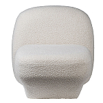 Кресло без подлокотников с обивкой из белой ткани букле Pacification варинант исполнения - 2 | Loft Concept в Ростове-на-Дону