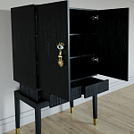 Кабинетный шкаф Elsa Dreams Black с 2-мя ящиками варинант исполнения - 3 | Loft Concept в Ростове-на-Дону