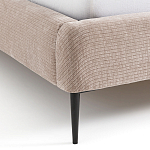 Кровать с обивкой велюр Hazel Velour Beige Bed варинант исполнения - 6 | Loft Concept в Ростове-на-Дону