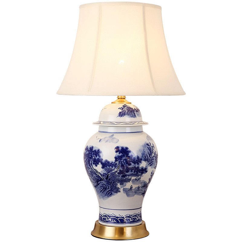     Blue Chinoiserie Table Lampshade      -- | Loft Concept 