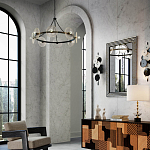 Люстра круглая с литыми стеклянными дисками Olympe Glass Chandelier варинант исполнения - 4 | Loft Concept в Ростове-на-Дону