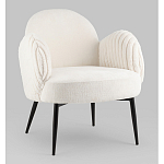 Полукресло Wave Stripes букле белый варинант исполнения - 1 | Loft Concept в Ростове-на-Дону