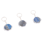 Зеркало брелок карманное двухстороннее из натурального камня Лазурит Stone Mirrors варинант исполнения - 8 | Loft Concept в Ростове-на-Дону