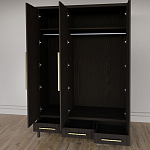 Большой Шкаф Primo Темный орех с 3 дверьми и 3 выдвижными ящиками варинант исполнения - 9 | Loft Concept в Ростове-на-Дону