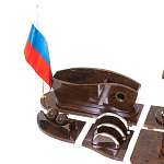 Настольный письменный набор с часами из природного камня обсидиана Competent Leader варинант исполнения - 3 | Loft Concept в Ростове-на-Дону