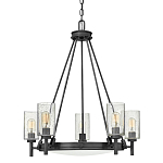  Люстра с 5-ю цилиндрическими плафонами из стекла с пузырьками Hinkley варинант исполнения - 1 | Loft Concept в Ростове-на-Дону