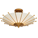 Потолочный светильник в форме конуса с каркасом золотого цвета и тканевым абажуром Inspiration in Light варинант исполнения - 2 | Loft Concept в Ростове-на-Дону