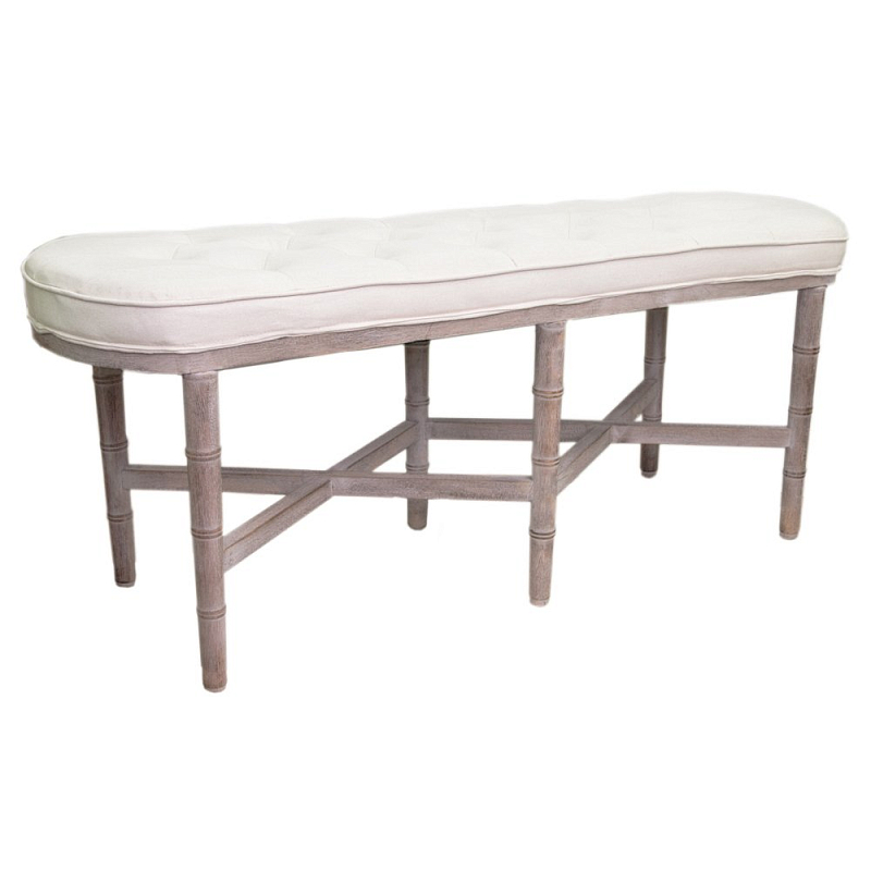  Tufted Long Chateau Bench ivory ivory (   )  -- | Loft Concept 