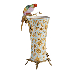 Ваза фарфоровая с птицей на бронзовой ветке Garden of Eden варинант исполнения - 2 | Loft Concept в Ростове-на-Дону