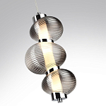 Подвесной светильник с 3-мя рифлеными стеклянными шарами Marcelh Light варинант исполнения - 9 | Loft Concept в Ростове-на-Дону