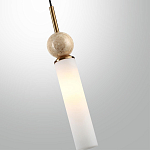 Подвесной светильник с цилиндрическим матовым плафоном и декоративным шаром из камня Orb Essence варинант исполнения - 13 | Loft Concept в Ростове-на-Дону