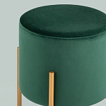 Зеленый пуф на золотистых ножках SANJAY варинант исполнения - 2 | Loft Concept в Ростове-на-Дону