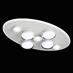 Потолочный светильник овальной формы белого цвета с 7-ю лампами Lunar Pebbles варинант исполнения - 4 | Loft Concept в Ростове-на-Дону