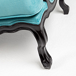 Трехместный диван из натурального бука бирюзовый с изображением птиц и цветов Turquoise Chinoiserie Garden Sofa варинант исполнения - 8 | Loft Concept в Ростове-на-Дону