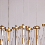 Люстра с 9-ю прозрачными стеклянными плафонами в форме капли Lucid Rain  варинант исполнения - 6 | Loft Concept в Ростове-на-Дону