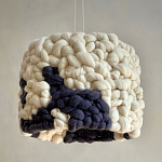 Светильник вязаный из шерсти Черно-белый варинант исполнения - 1 | Loft Concept в Ростове-на-Дону