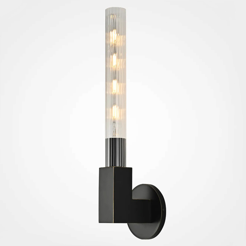 Бра CANNELLE wall lamp SINGLE Sconces Black Черный Прозрачное Стекло в Ростове-на-Дону | Loft Concept 