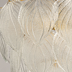 Люстра на цепи с прозрачными стеклянными подвесками в виде листьев Textured Glass Chandelier варинант исполнения - 4 | Loft Concept в Ростове-на-Дону