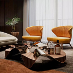 Дизайнерский журнальный стол волнистой формы Nyxacad варинант исполнения - 4 | Loft Concept в Ростове-на-Дону