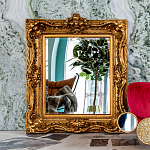 Зеркало настенное золотое с резным орнаментом Classic Ornament Mirror варинант исполнения - 2 | Loft Concept в Ростове-на-Дону
