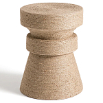 Приставной стол с отделкой из джута Juti D35 см варинант исполнения - 1 | Loft Concept в Ростове-на-Дону