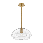 Подвесной светильник с прозрачным двойным стеклянным плафоном в форме купола и внутренней сферой Hinkley варинант исполнения - 10 | Loft Concept в Ростове-на-Дону