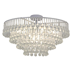 Люстра подвесная круглая с молочными стеклянными подвесками в форме капель Droplet Chandelier варинант исполнения - 2 | Loft Concept в Ростове-на-Дону