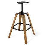 Барный стул со спинкой и подлокотниками на 4-х деревянных ножках Douglas Rhombus Серый Велюр варинант исполнения - 5 | Loft Concept в Ростове-на-Дону